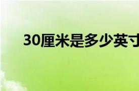 30厘米是多少英寸（30厘米是多少寸）