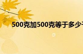 500克加500克等于多少千克（500克等于多少千克）