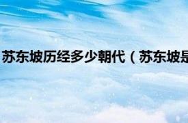 苏东坡历经多少朝代（苏东坡是哪个朝代的人相关内容简介介绍）