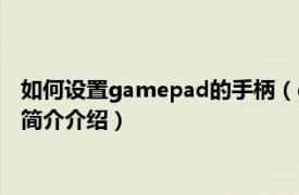 如何设置gamepad的手柄（gamepad游戏手柄怎么用相关内容简介介绍）