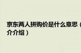 京东两人拼购价是什么意思（京东拼购是一人一份吗相关内容简介介绍）