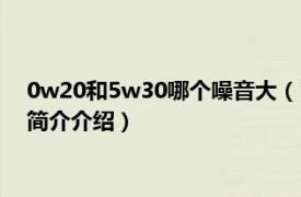 0w20和5w30哪个噪音大（5w30和5w40哪个噪音大相关内容简介介绍）