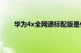 华为4x全网通标配版是什么意思相关内容简介介绍