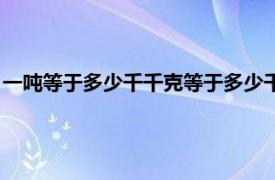 一吨等于多少千千克等于多少千克（一吨等于多少千克多少千克）