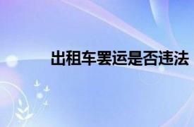 出租车罢运是否违法（2015出租车罢运事件）