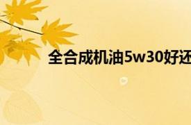 全合成机油5w30好还是5w40好福特汽车机油