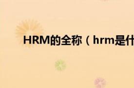 HRM的全称（hrm是什么职位相关内容简介介绍）