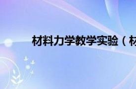 材料力学教学实验（材料力学实验与课程设计）