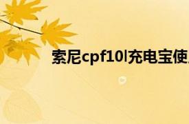 索尼cpf10l充电宝使用说明（索尼CP-F10L）