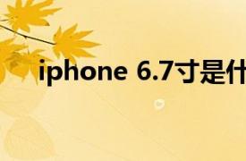 iphone 6.7寸是什么机型（iPhone 6）