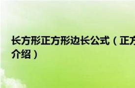 长方形正方形边长公式（正方形的边长公式是什么相关内容简介介绍）