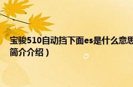 宝骏510自动挡下面es是什么意思?（宝骏510档位es是什么意思相关内容简介介绍）