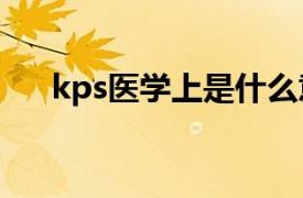 kps医学上是什么意思（kp 医学用语）