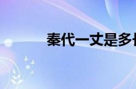 秦代一丈是多长（一丈是多长）