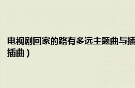 电视剧回家的路有多远主题曲与插曲（回家的路 电视剧《回家的路有多远》插曲）