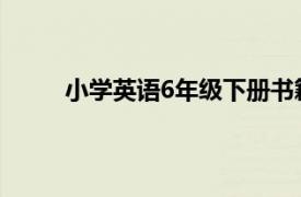 小学英语6年级下册书籍（小学英语 6年级下册）