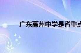 广东高州中学是省重点中学吗（广东高州中学）