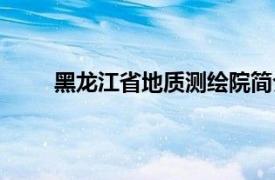 黑龙江省地质测绘院简介（黑龙江省地质测绘院）