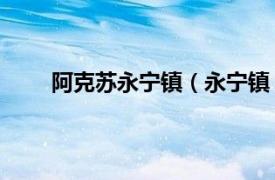 阿克苏永宁镇（永宁镇 新疆兵团阿拉尔市永宁镇）