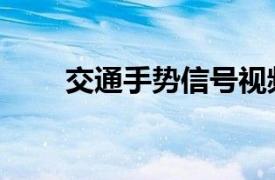 交通手势信号视频（交通手势信号）