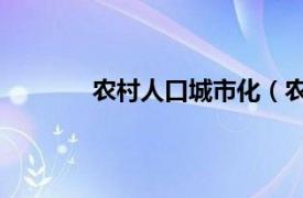 农村人口城市化（农村城市化 农村城市化）