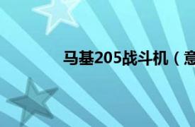 马基205战斗机（意大利马基系列战斗机）