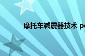 摩托车减震器技术 pdf（摩托车减震器技术）