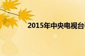 2015年中央电视台春节联欢晚会零点钟声