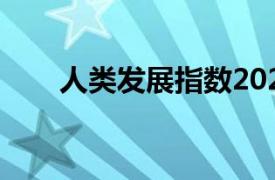 人类发展指数2021（人类发展指数）