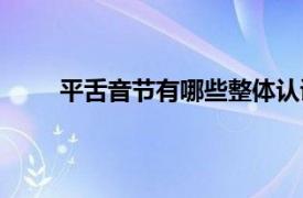 平舌音节有哪些整体认读音节（平舌音节有哪些）