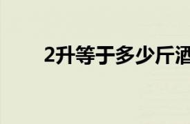 2升等于多少斤酒（2升等于多少斤）