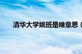 清华大学姚班是啥意思（清华大学姚班是什么意思）