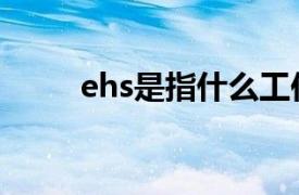 ehs是指什么工作（ehs是指什么）