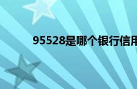 95528是哪个银行信用卡（95528是哪个银行）