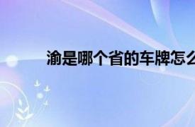 渝是哪个省的车牌怎么读（渝是哪个省的车牌）