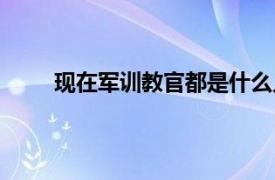 现在军训教官都是什么人（军训教官是不是军人）