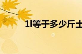 1l等于多少斤土（1l等于多少斤）