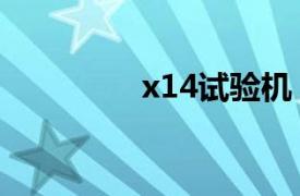 x14试验机（X-1试验机）