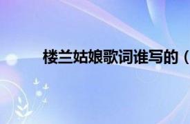 楼兰姑娘歌词谁写的（楼兰姑娘 田七导演歌曲）