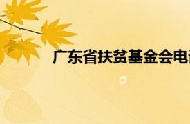 广东省扶贫基金会电话（广东省扶贫基金会）