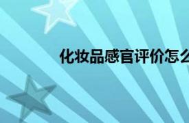 化妆品感官评价怎么写（化妆品感官评价）