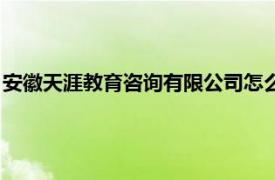 安徽天涯教育咨询有限公司怎么样（安徽天涯教育咨询有限公司）