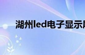 湖州led电子显示屏（led电子显示屏）