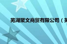 芜湖聚文商贸有限公司（芜湖聚优汇文化传媒有限公司）