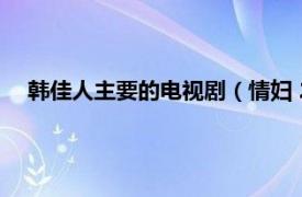 韩佳人主要的电视剧（情妇 2018年由韩佳人主演的电视剧）