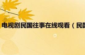 电视剧民国往事在线观看（民国往事 2010年连奕名执导电视剧）