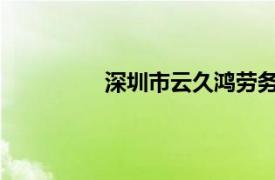 深圳市云久鸿劳务派遣有限公司怎么样