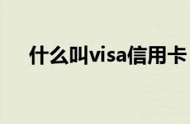 什么叫visa信用卡（VISA 信用卡品牌）