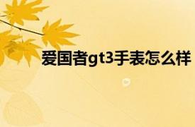 爱国者gt3手表怎么样（爱国者GPS-P370plus）