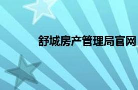 舒城房产管理局官网（舒城县房地产管理局）